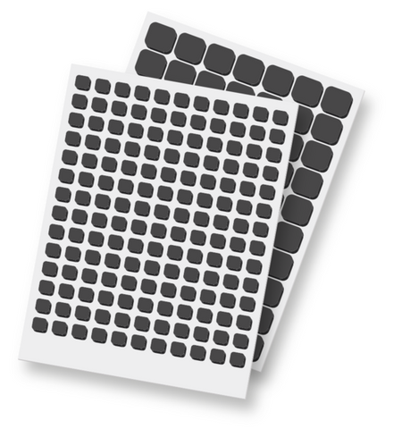 3D Foam Squares Black Mix