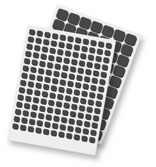 3D Foam Squares Black Mix