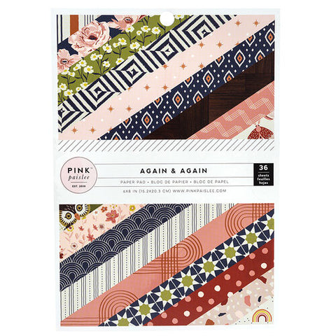 Again and Again Collection 6 x 8 Paper Pad - Pink Paislee