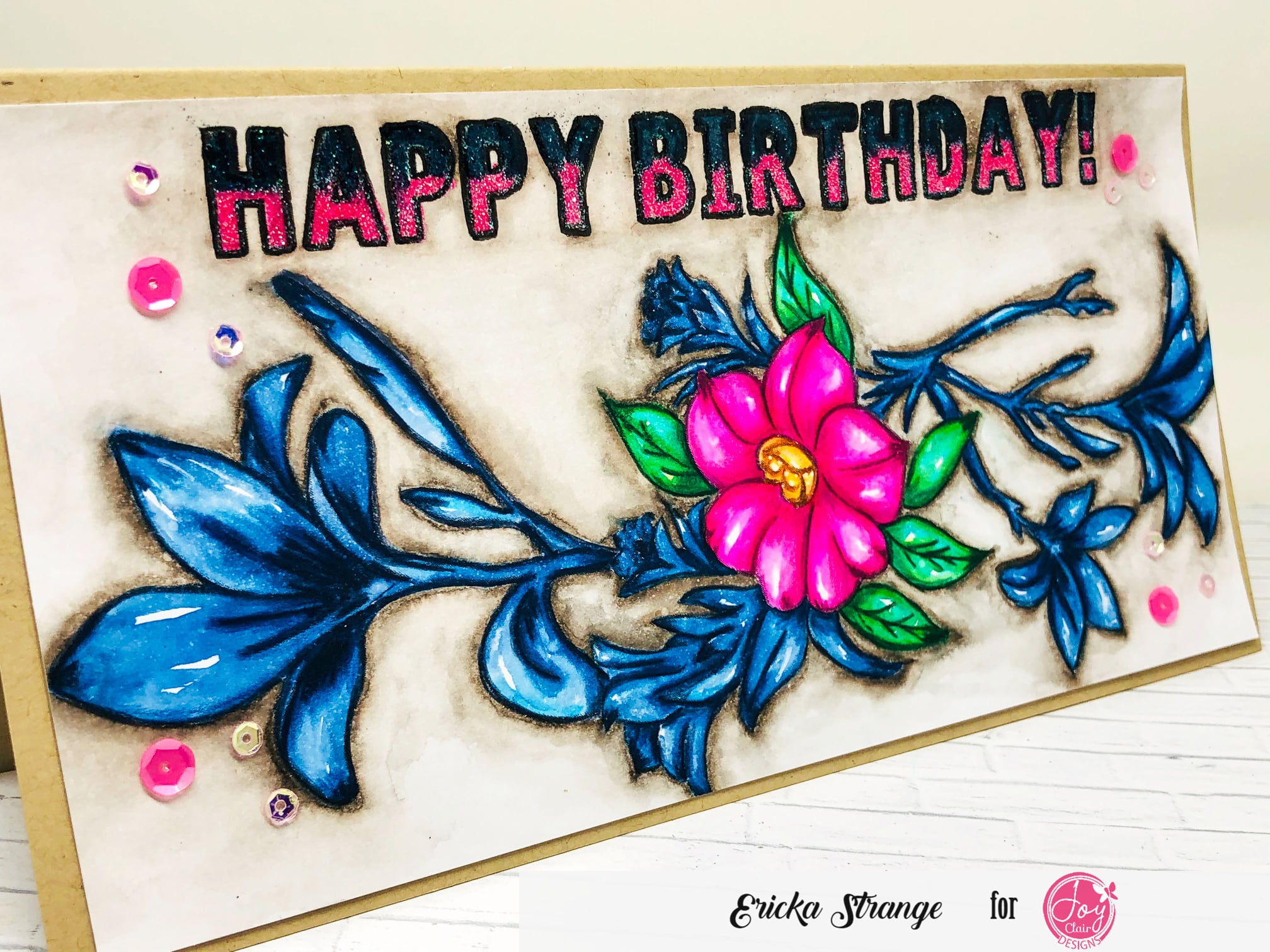 Spring Bouquet Slimline Digital Stamps
