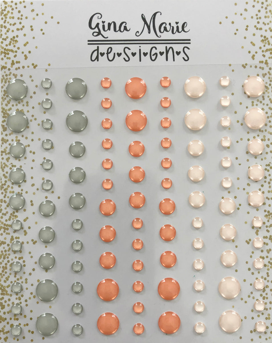 Fussy Peach Clear Enamel Dots