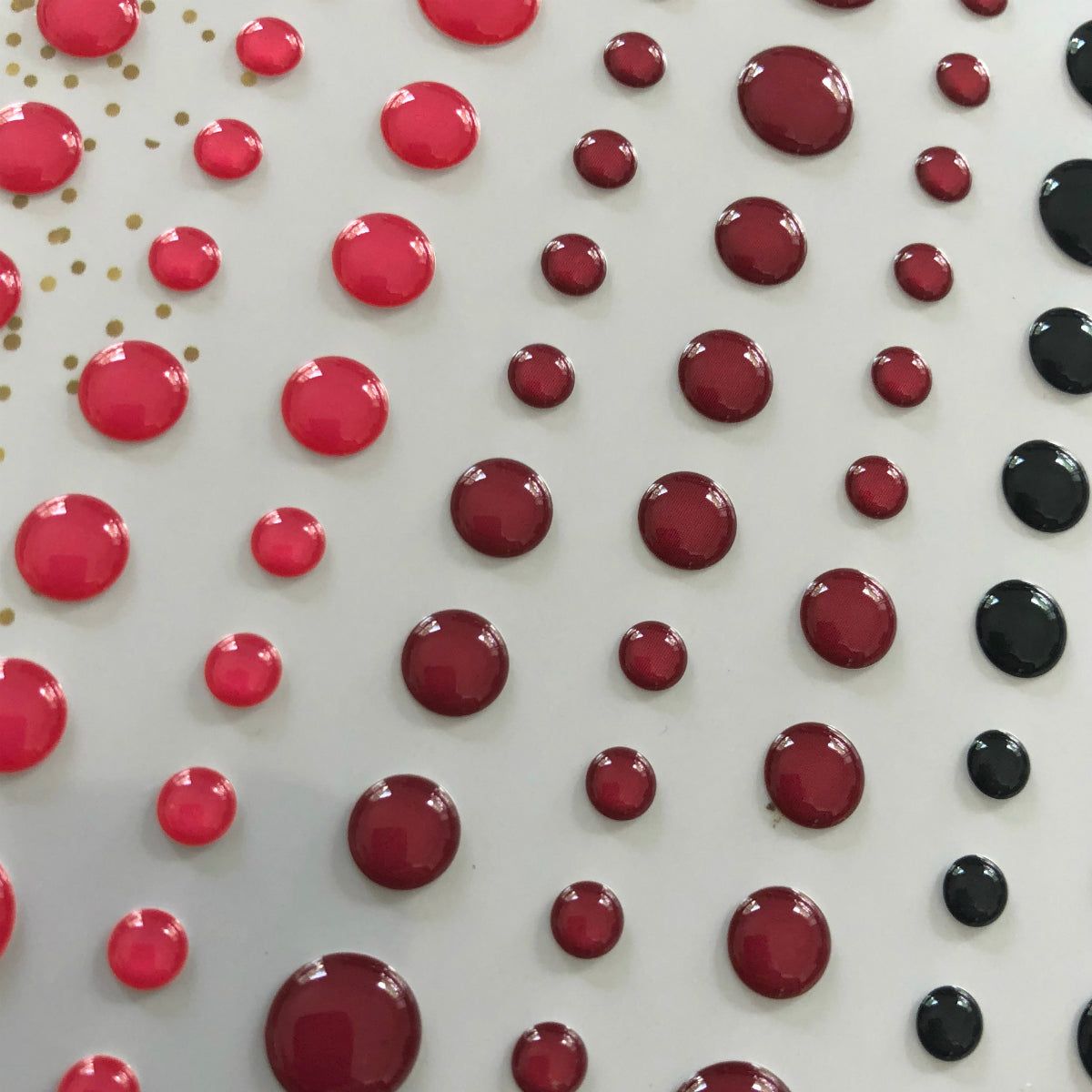 Poinsettia Glass Clear Enamel Dots