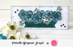 Spring Bouquet Slimline Digital Stamps