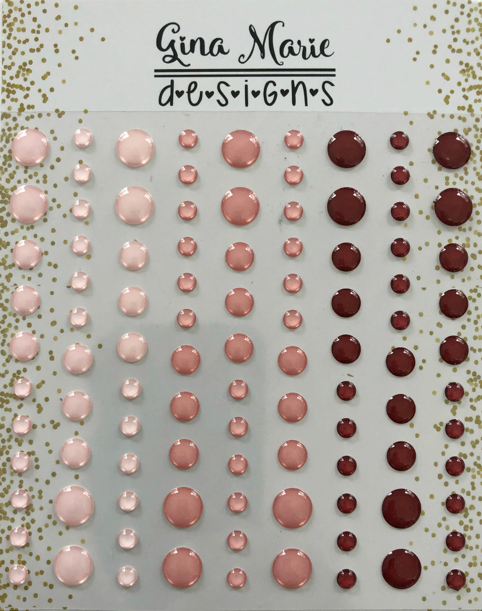 Raspberry Clear Enamel Dots