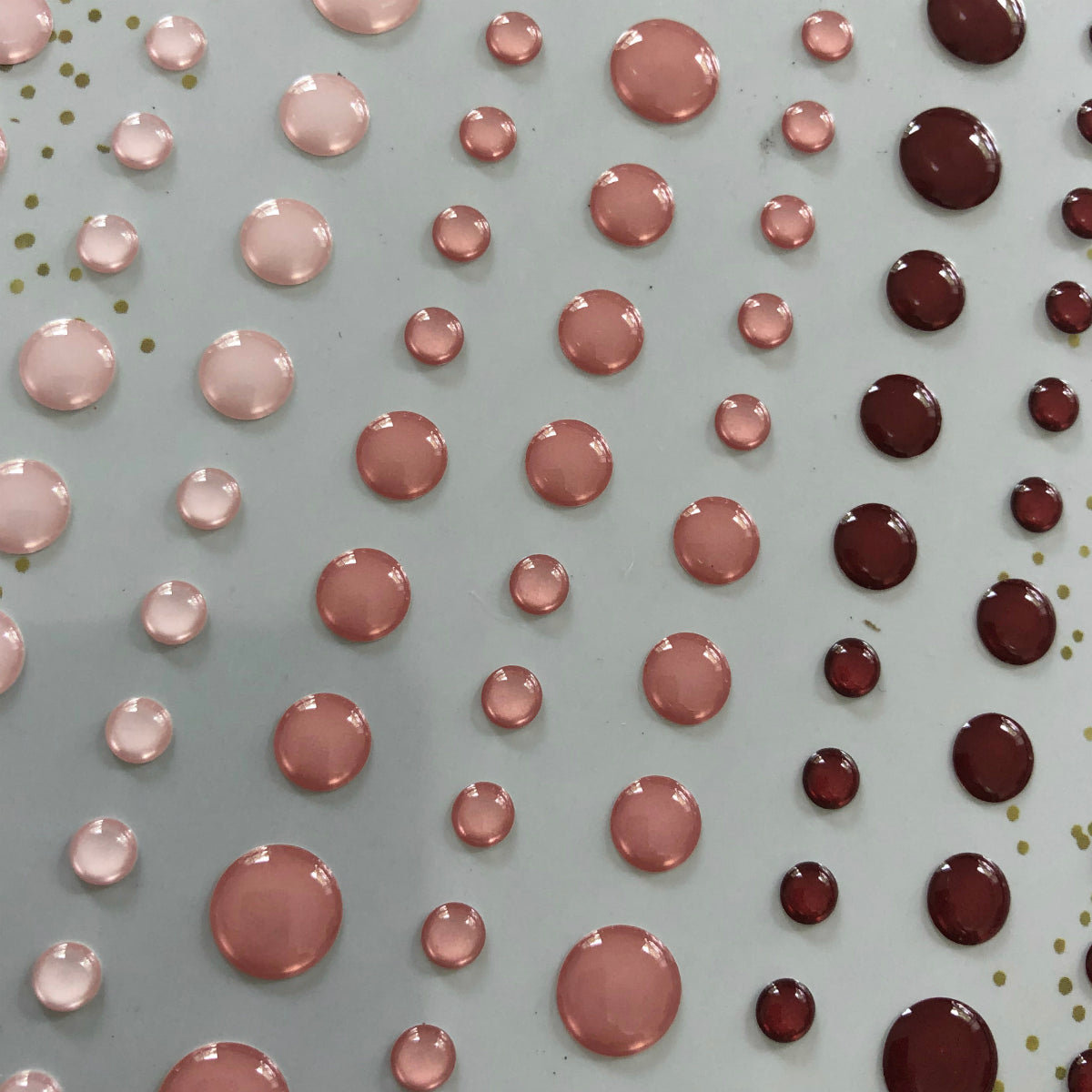 Raspberry Clear Enamel Dots