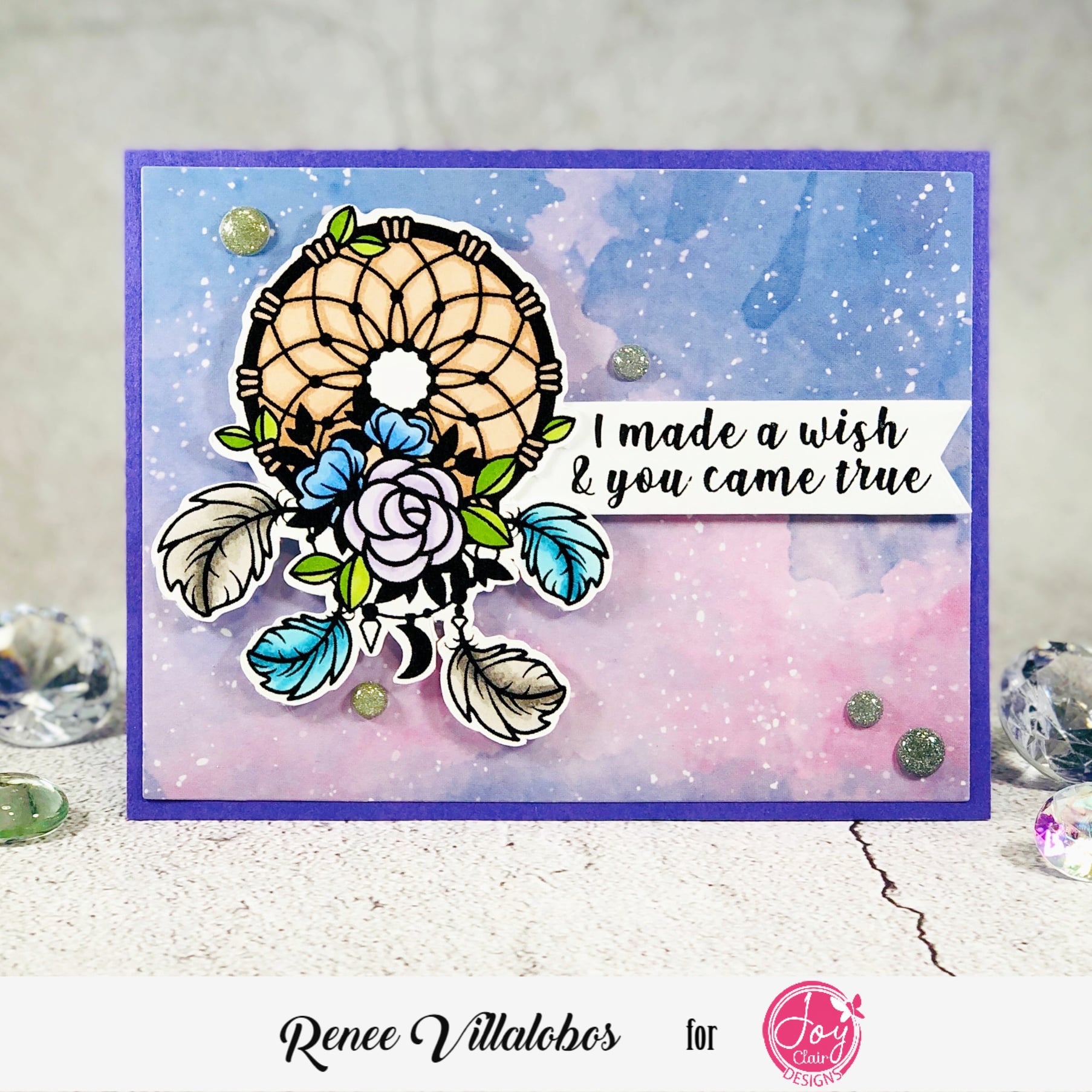 Floral Catcher Digital Stamp