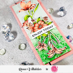 Spring Bouquet Slimline Digital Stamps