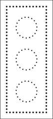 Slimline Dotted Circles Stencil