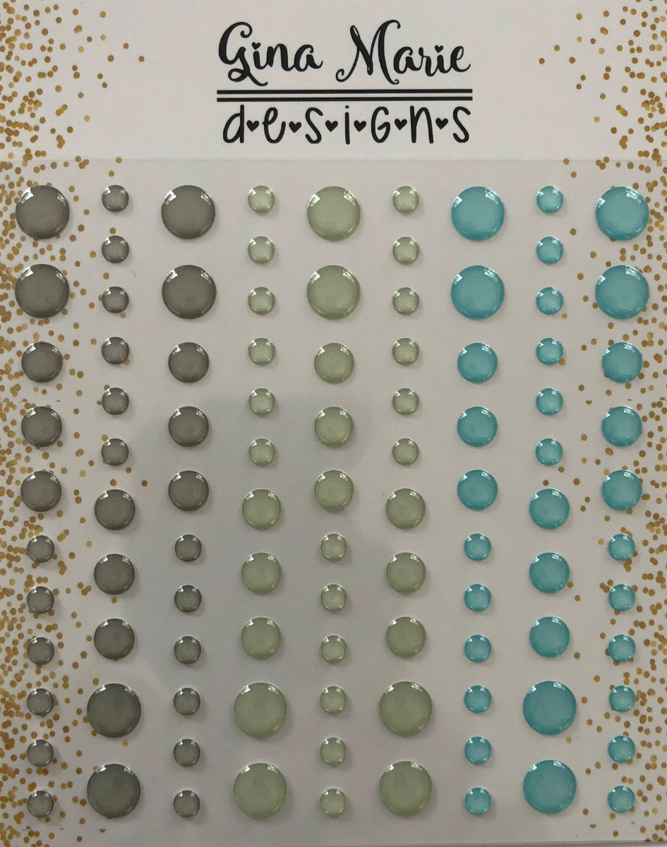 Snowy Mountain Clear Enamel Dots