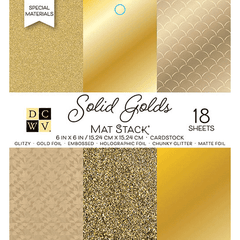 Solid Golds Mat Stack Paper Pad 6 x 6 - DCWV