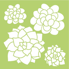 Succulents 6 x 6 Stencil Template - Kaisercraft