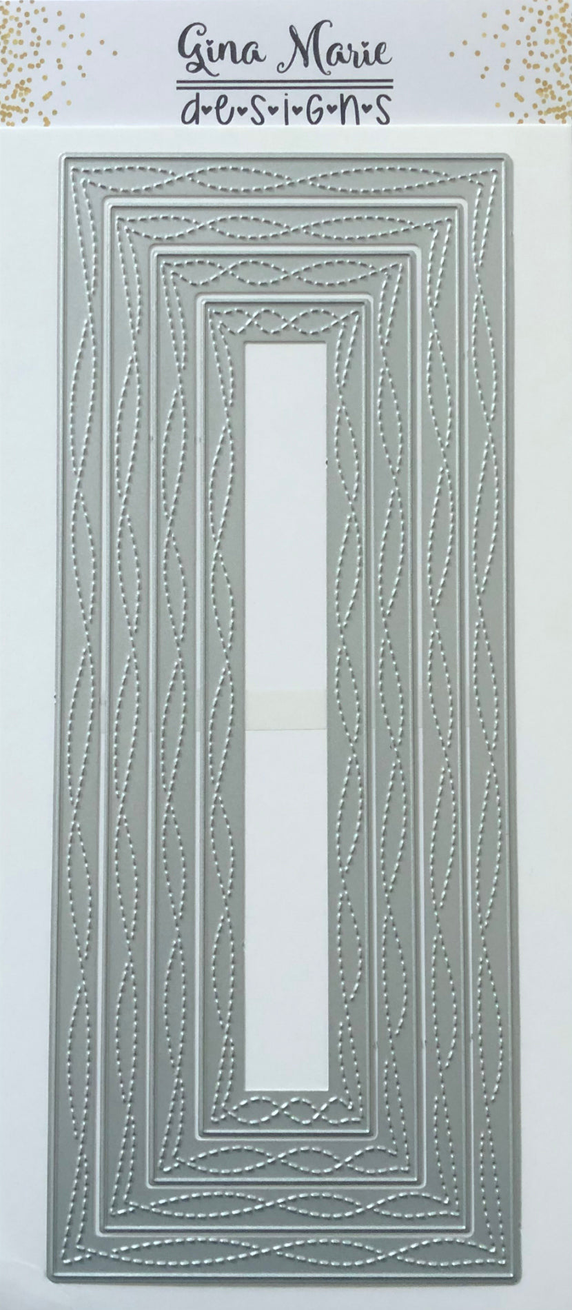 Wonky Stitched Rectangles Slimline Dies