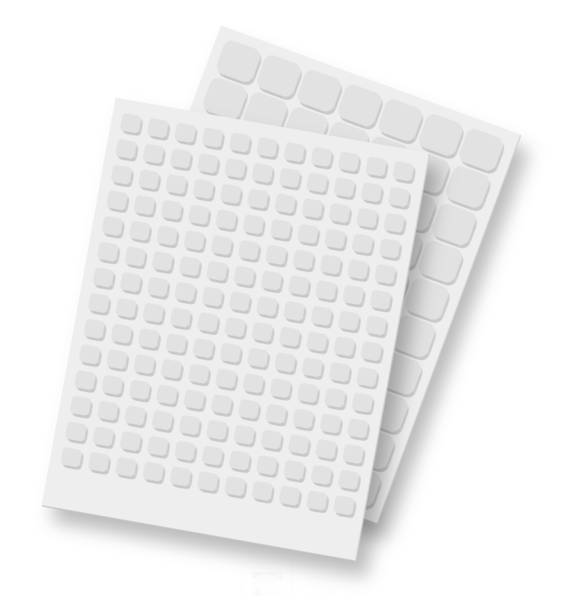 3D Foam Squares White Mix