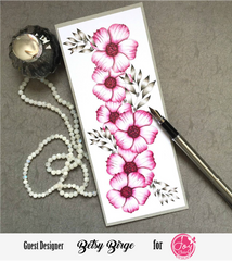 Spring Bouquet Slimline Digital Stamps