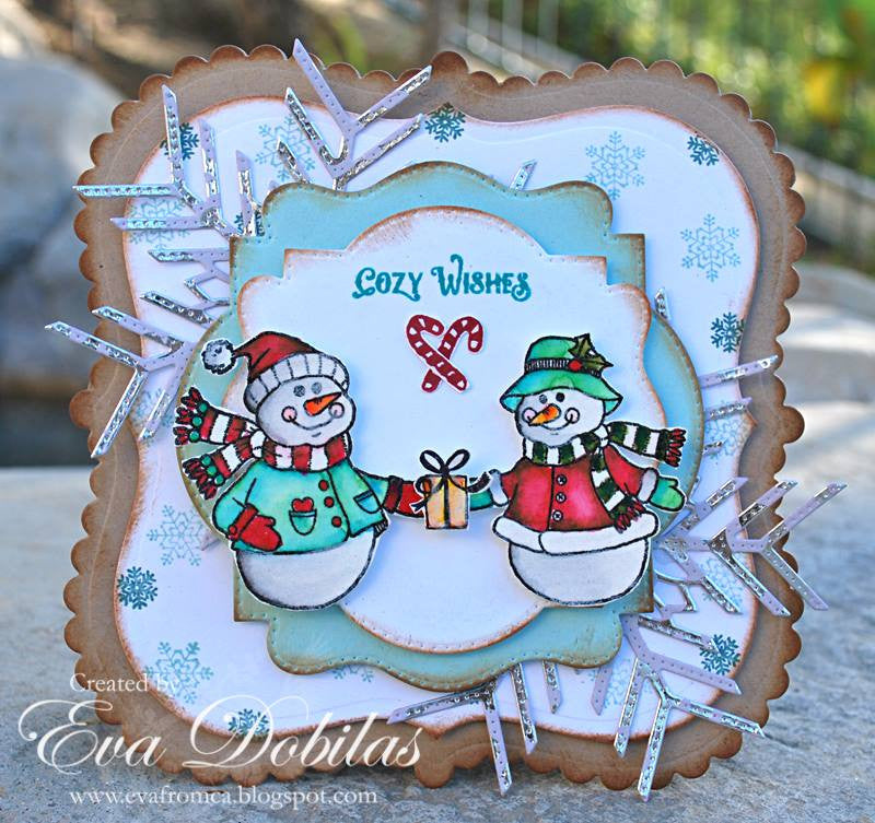 Cozy Snowman Wishes Clear Stamps - Joy Clair - 4