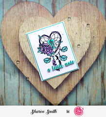 Floral Catcher Digital Stamp