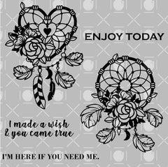 Floral Catcher Digital Stamp