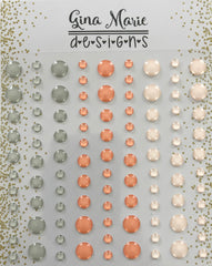Fussy Peach Clear Enamel  Dots