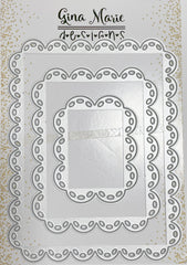 Thick Scalloped Stitched Rectangle Dies