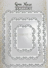 Thick Scalloped Stitched Rectangle Dies