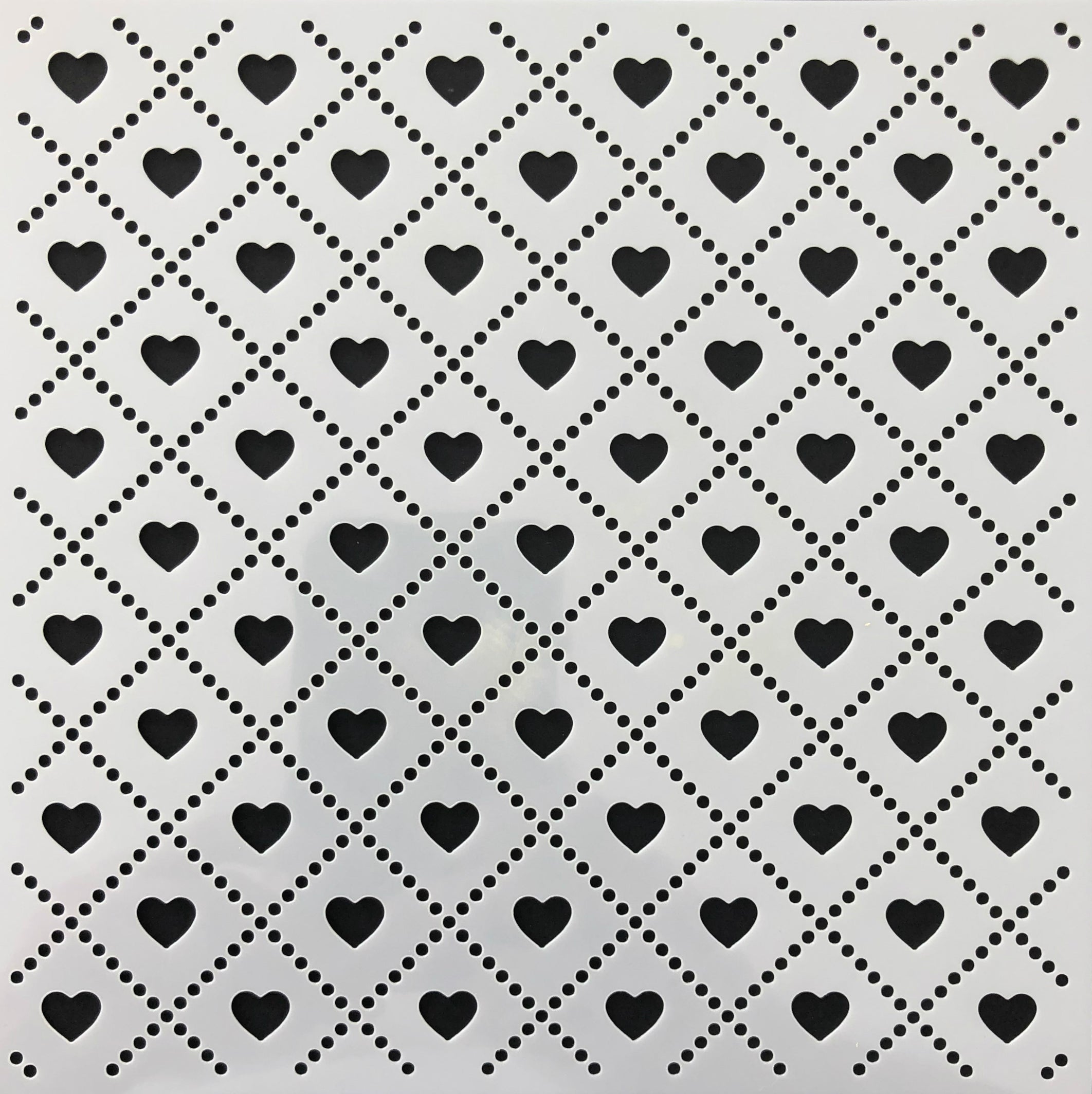 Argyle Heart Stencil