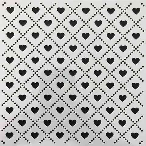 Argyle Heart Stencil