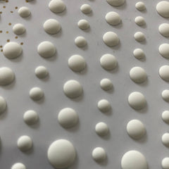 Matte White Enamel Dots