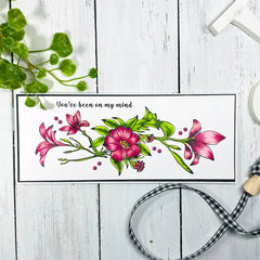 Spring Bouquet Slimline Digital Stamps