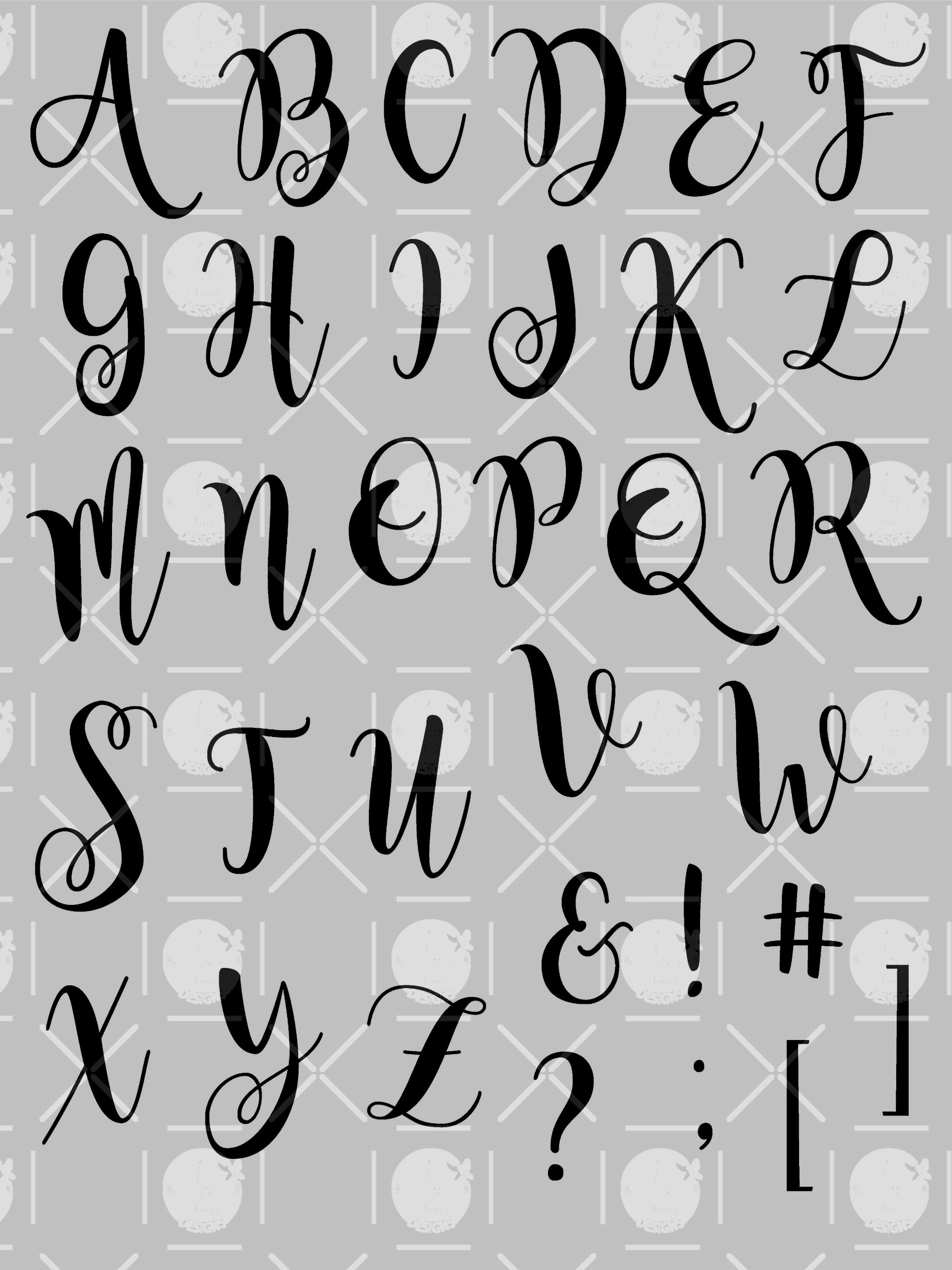 Letter Script Map Capital Letters In Script