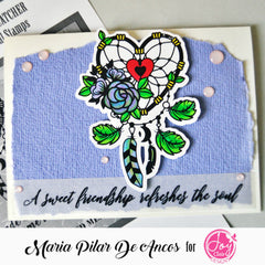 Floral Catcher Digital Stamp