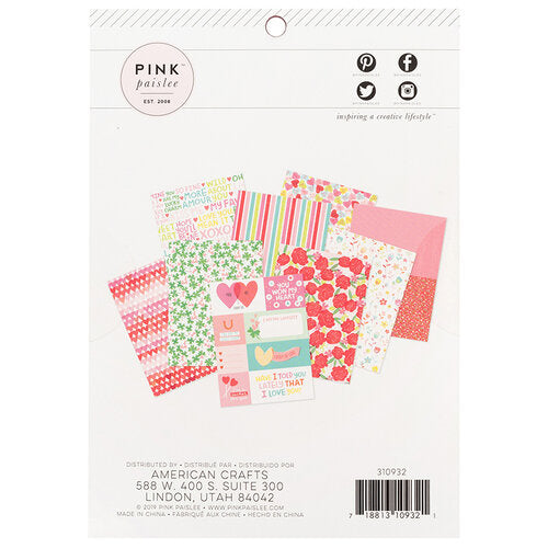 Lucky Us Collection Paper Pad 6 x 8 - Pink Paislee