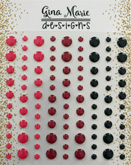 Poinsettia Glass Clear Enamel  Dots