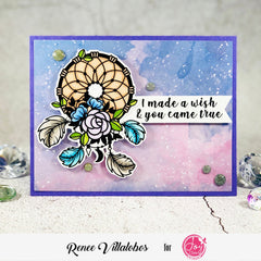 Floral Catcher Digital Stamp