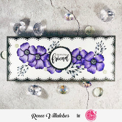 Spring Bouquet Slimline Digital Stamps