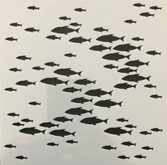 SCHOOL OF FISH STENCIL