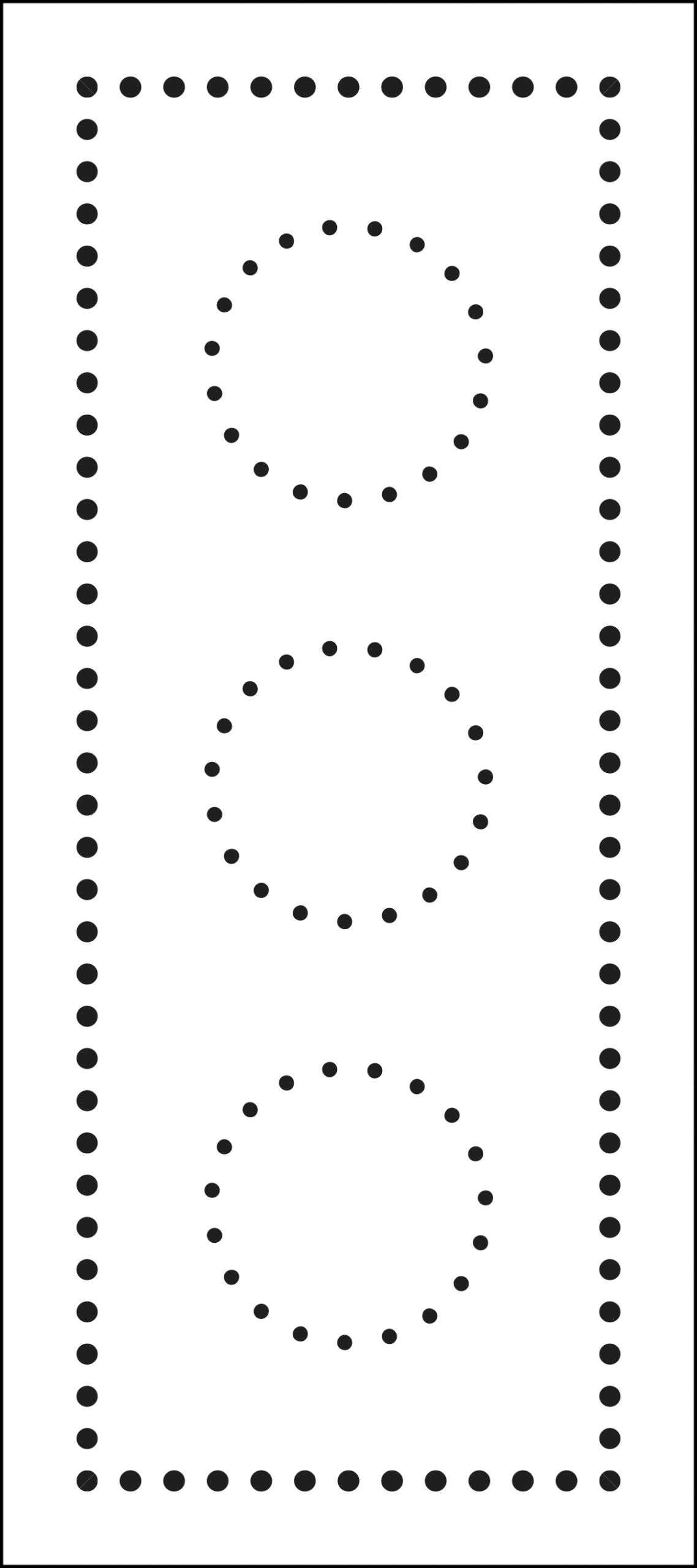 Slimline Dotted Circles Stencil