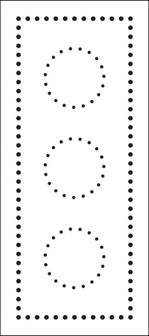 Slimline Dotted Circles Stencil