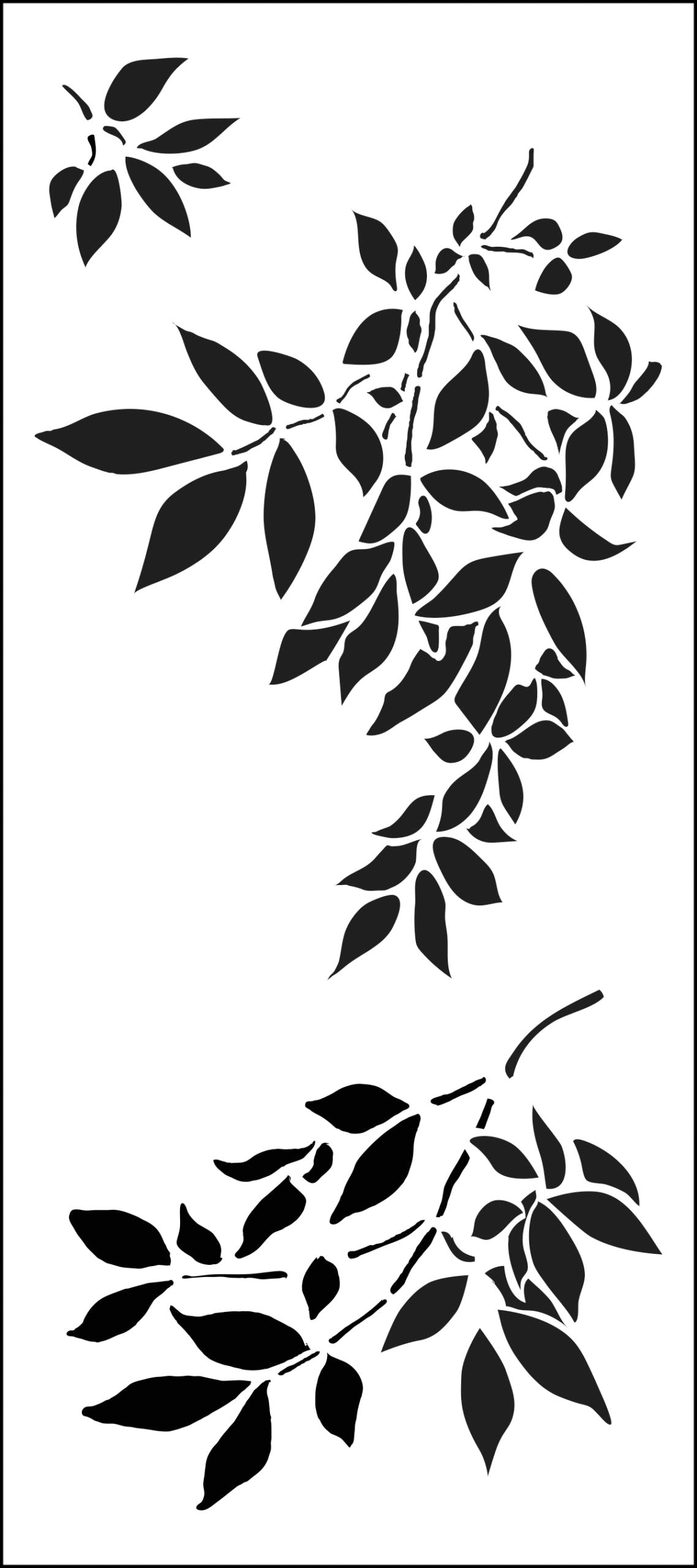 Slimline Gentle Leaves Stencil