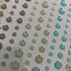 Snowy Mountain Clear Enamel  Dots