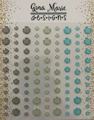 Snowy Mountain Clear Enamel  Dots