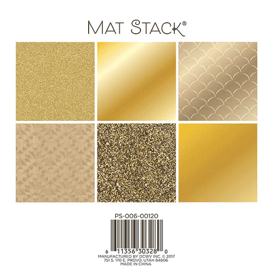 Solid Golds Mat Stack Paper Pad 6 x 6 - DCWV