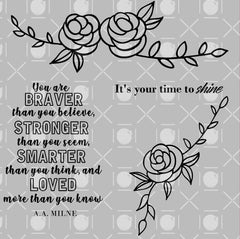 Stronger Roses Digital Stamps