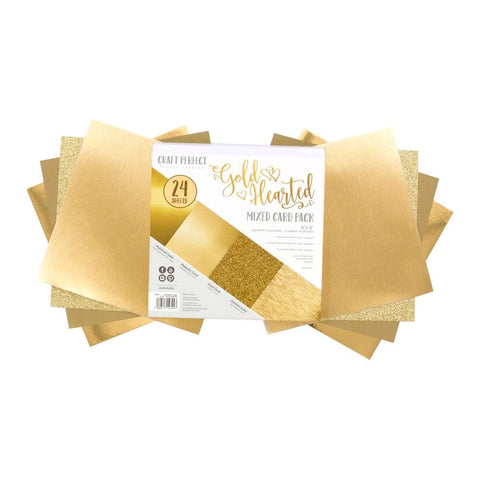 Gold Hearted Mixed Card Pack 6 x 6 - Craft Perfect Tonic Studios