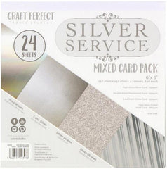 Silver Service Mixed Card Pack 6 x 6 - Craft Perfect Tonic Studios