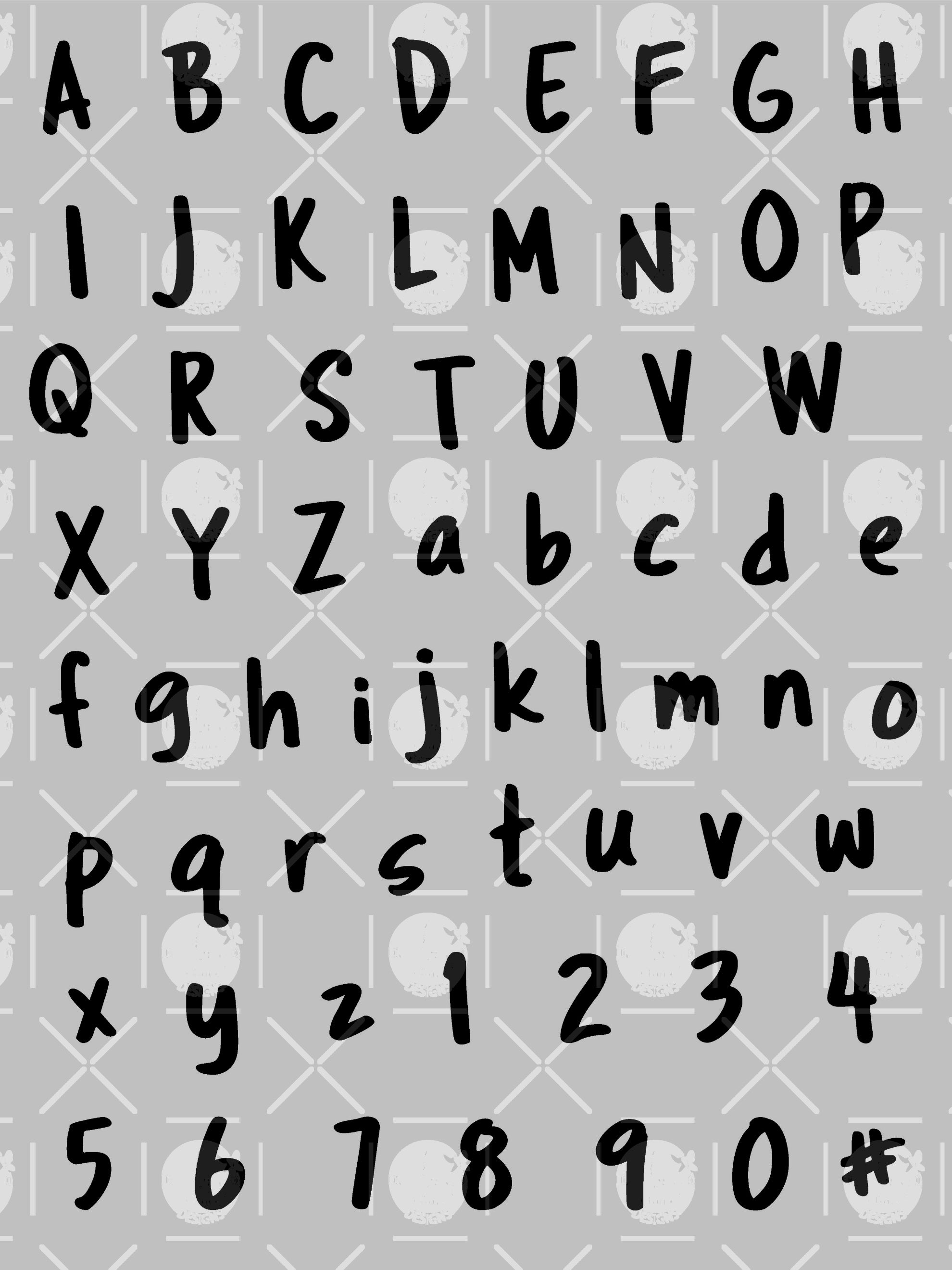 Alpha Font Rounded Well Rounded Alpha and Numbers
