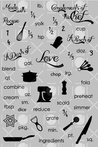 Baked With Love Clear Stamps