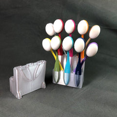 Peacock Blender Brush and Tool Caddy